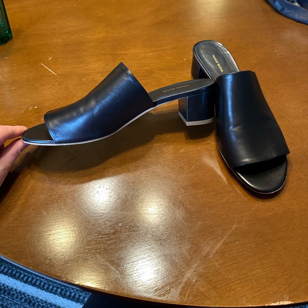 Italian leather mules